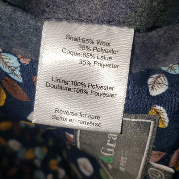 Paisley & Gray | Mens zip up Slim fit wool jacket - Picture 7 of 11